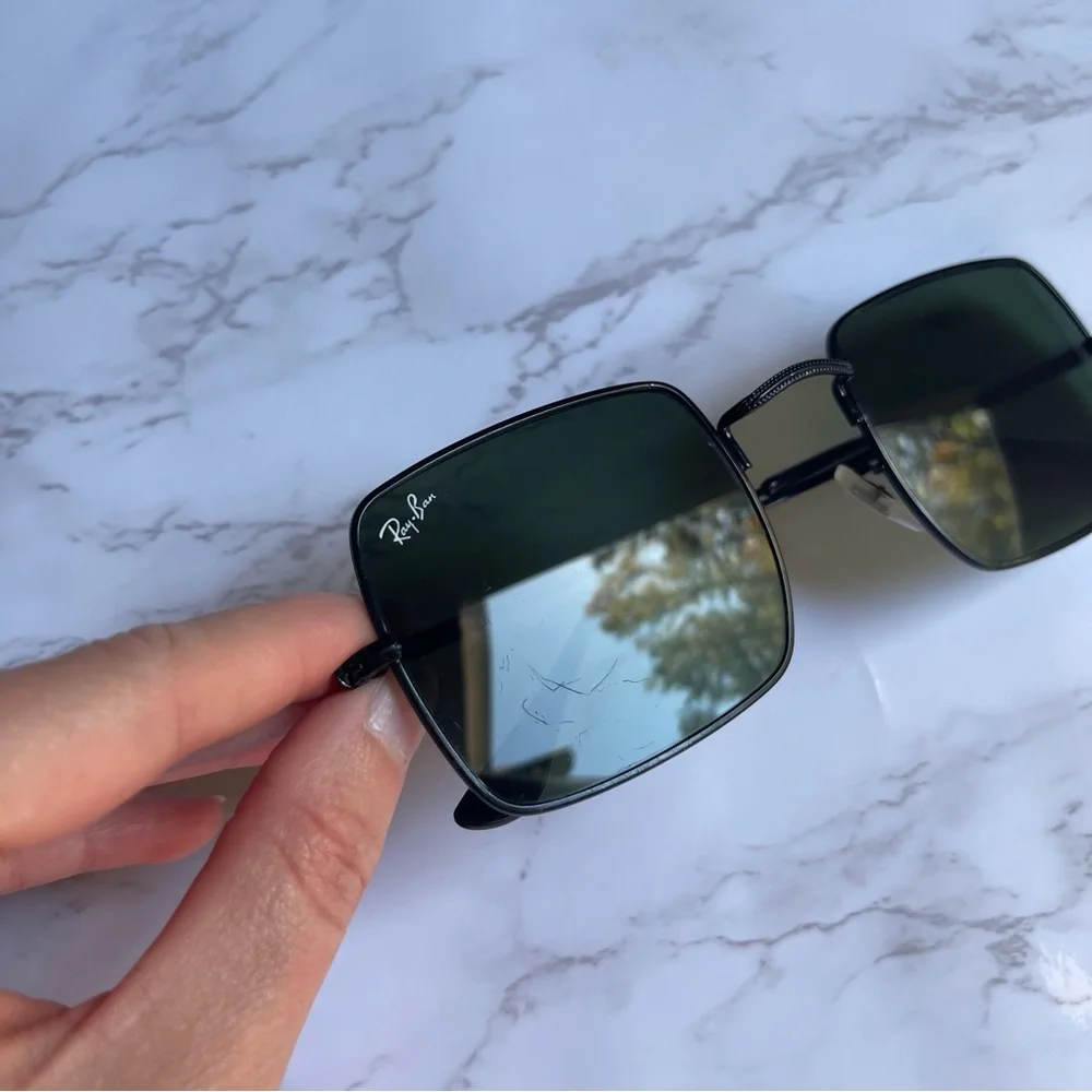 Ray-Ban Black Square 1971 Sunglasses Metal Sunnies - Picture 3 of 6